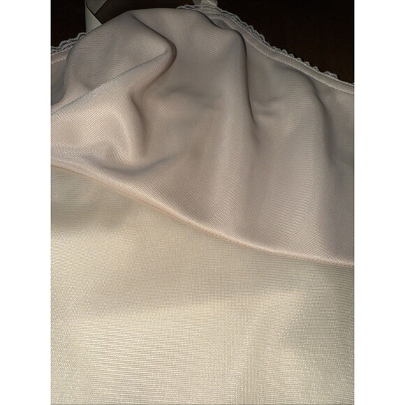 Vintage Sears Doesn’t Slip Full Slip Dress 1950s Lingerie Nylon Lace Pink 40 USA - Picture 15 of 15